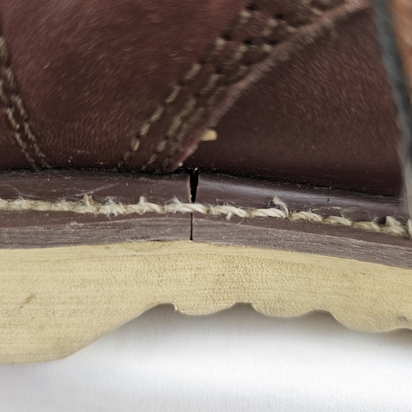 Field N Forest USA Brown Leather Lace Up Mens Work Hunting Boots 9-9.5 EEE - Picture 5 of 12